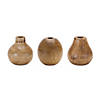 Natural Wood Bud Vase (Set Of 3) 5"H Wood Image 1