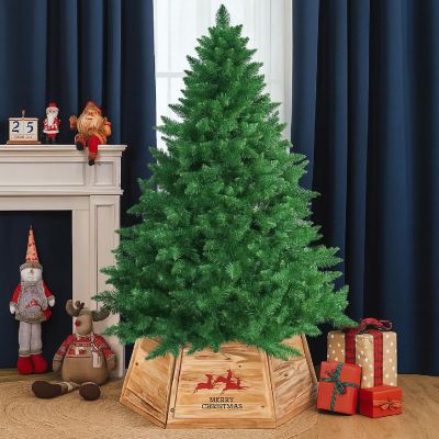 Natural Wood Christmas Tree Collar Image 2
