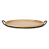 Natural Wood Tray With Handles 27.5"L X 16.5"W X 2.75"H Wood/Iron Image 1