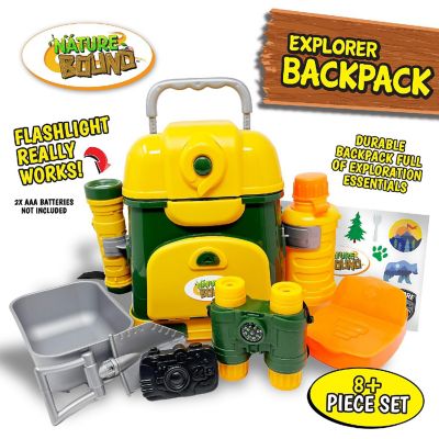 Nature Bound Explorer Backpack &amp;#8211; 9pc Adventure Gear, Binoculars, Flashlight 3+ Image 1