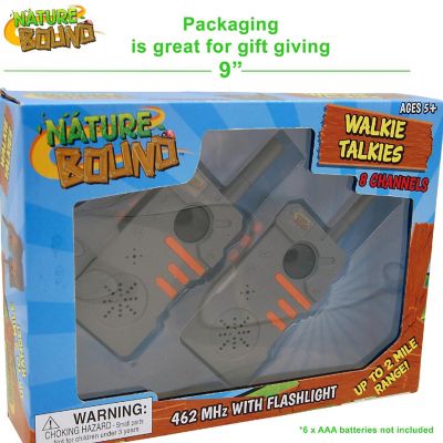 Nature Bound Walkie Talkies &amp;#8211; 2pc Set, 2 Mile Range, Flashlight, 8 Channels 5+ Image 2