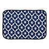 Nautical Blue And Off White Lattice Paw Pet Mat Image 1