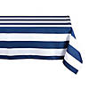Nautical Blue Cabana Stripe Outdoor Tablecloth 60X120 Image 1