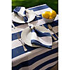 Nautical Blue Cabana Stripe Outdoor Tablecloth 60X120 Image 1