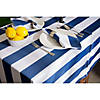 Nautical Blue Cabana Stripe Outdoor Tablecloth With Zipper 52 Round Image 1