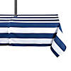 Nautical Blue Cabana Stripe Outdoor Tablecloth With Zipper 60X120 Image 1