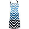 Nautical Blue Chevron Chef Apron Image 1