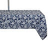 Nautical Blue  Floral Print Outdoor Tablecloth With Zipper, 60X84 Image 1