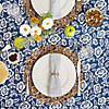 Nautical Blue  Floral Print Outdoor Tablecloth With Zipper, 60X84 Image 4