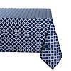 Nautical Blue Lattice Tablecloth 60X104 Image 1