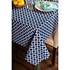 Nautical Blue Lattice Tablecloth 60X104 Image 1