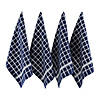 Nautical Blue Solid Windowpane Terry Dishtowel (Set Of 4) Image 1