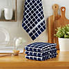 Nautical Blue Solid Windowpane Terry Dishtowel (Set Of 4) Image 2
