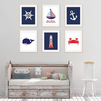 Nautical Lighthouse Anchor 6Pk 8.5x11in Image 2
