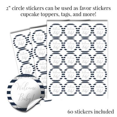 Navy and Silver Sticker Bundle 429pc. by AmandaCreation Image 1