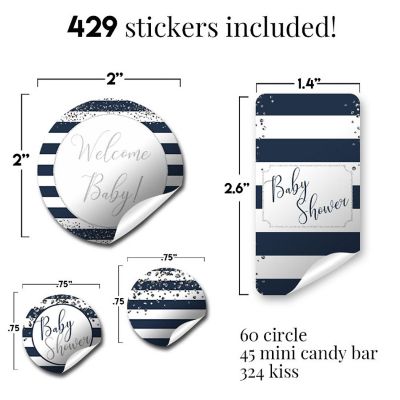 Navy and Silver Sticker Bundle 429pc. by AmandaCreation Image 3