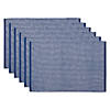 Navy & White 2-Tone Ribbed Placemat (Set Of 6) Image 1