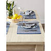 Navy & White 2-Tone Ribbed Placemat (Set Of 6) Image 1