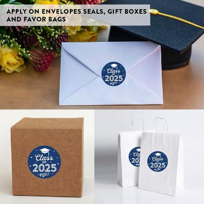 Navy Blue Class of  Stickers 2in Image 2