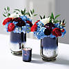 Navy Blue Mercury Glass Votive Candle Holders with Battery-Operated Candles - 24 Pc. Image 3