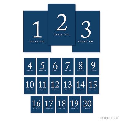 Navy Blue Perforated Numbers 1 20 Image 1