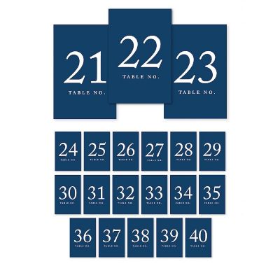 Navy Blue Perforated Numbers 21 40 Image 1