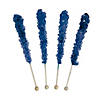 Navy Blue Rock Candy Lollipops - 12 Pc. Image 1