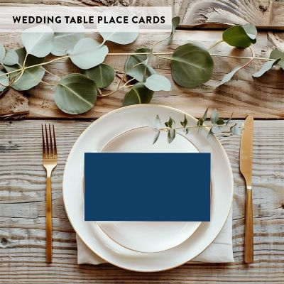Navy Blue Table Tent Place Cards 20-Pack Image 3