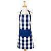 Navy Buffalo Check Chef Apron Image 1