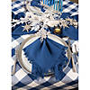 Navy Buffalo Check Tablecloth 60X120 Image 3