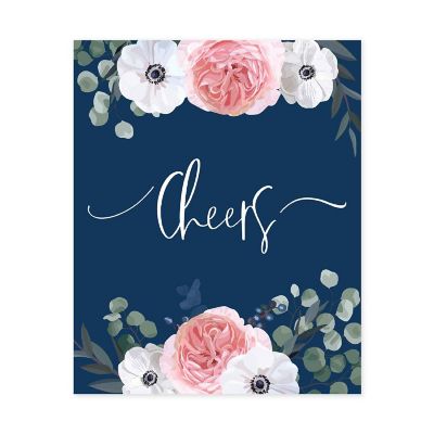 Navy Eucalyptus Wedding Cheers Image 1