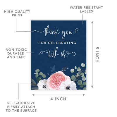 Navy Eucalyptus Wedding Thanks Image 2