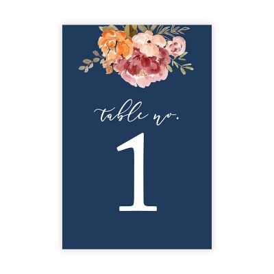 Navy Fall Floral Numbers 1 20 Image 1