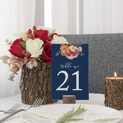 Navy Fall Floral Numbers 21 40 Image 2