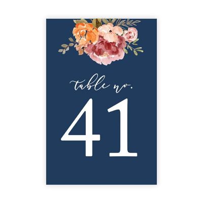 Navy Fall Floral Numbers 41 60 Image 1