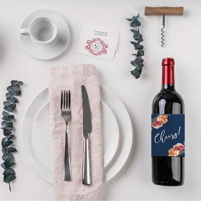 Navy Fall Floral Wedding Cheers Image 2
