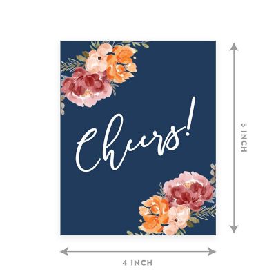 Navy Fall Floral Wedding Cheers Image 3