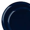 Navy Flat Round Disposable Plastic Dinnerware Value Set (120 Dinner Plates + 120 Salad Plates) Image 1