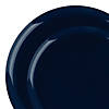 Navy Flat Round Disposable Plastic Dinnerware Value Set (40 Dinner Plates + 40 Salad Plates) Image 1