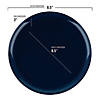 Navy Flat Round Disposable Plastic Dinnerware Value Set (40 Dinner Plates + 40 Salad Plates) Image 3