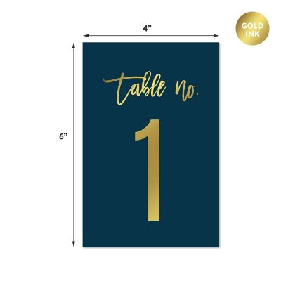 Navy Gold Metallic Numbers 1 20 Image 1