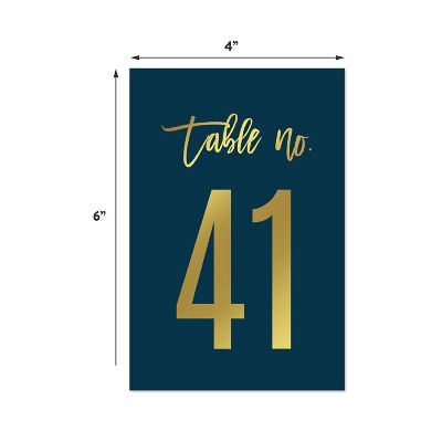 Navy Gold Perforated Numbers 41 60 Image 1