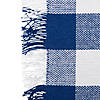 Navy Heavyweight Check Fringed Placemat (Set Of 6) Image 1