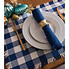 Navy Heavyweight Check Fringed Placemat (Set Of 6) Image 2