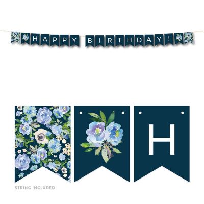 Navy Hydrangea Birthday - 4 x 5.5 Inch Image 1