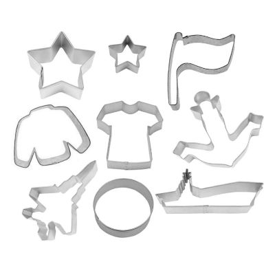 Navy Military 9 Piece Cookie Cutter Set Image 1