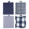 Navy/Off White Potholder Set Image 2