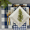 Navy/Off White Reversible Gingham/Buffalo Check Placemat Set Image 3