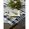 Navy/Off White Reversible Gingham/Buffalo Check Placemat Set Image 4