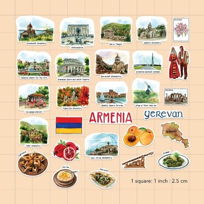 Navy Peony Armenia Stickers Image 1